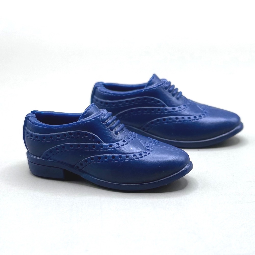 Mattel Ken Doll Blue Wingtip Dress Shoes Groom Formal Boy Male Fashion Pair